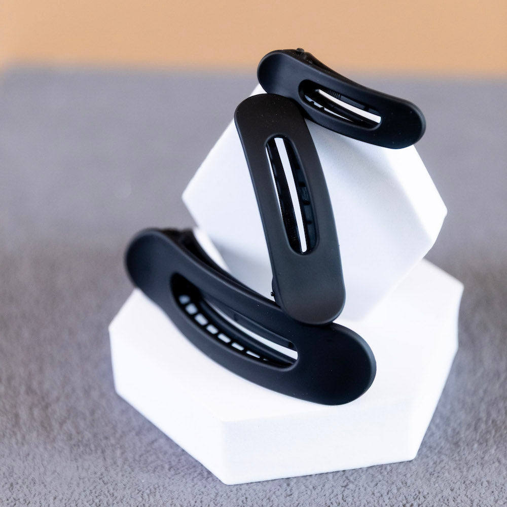 Mixed Size Flat Lay Clip Set - Black