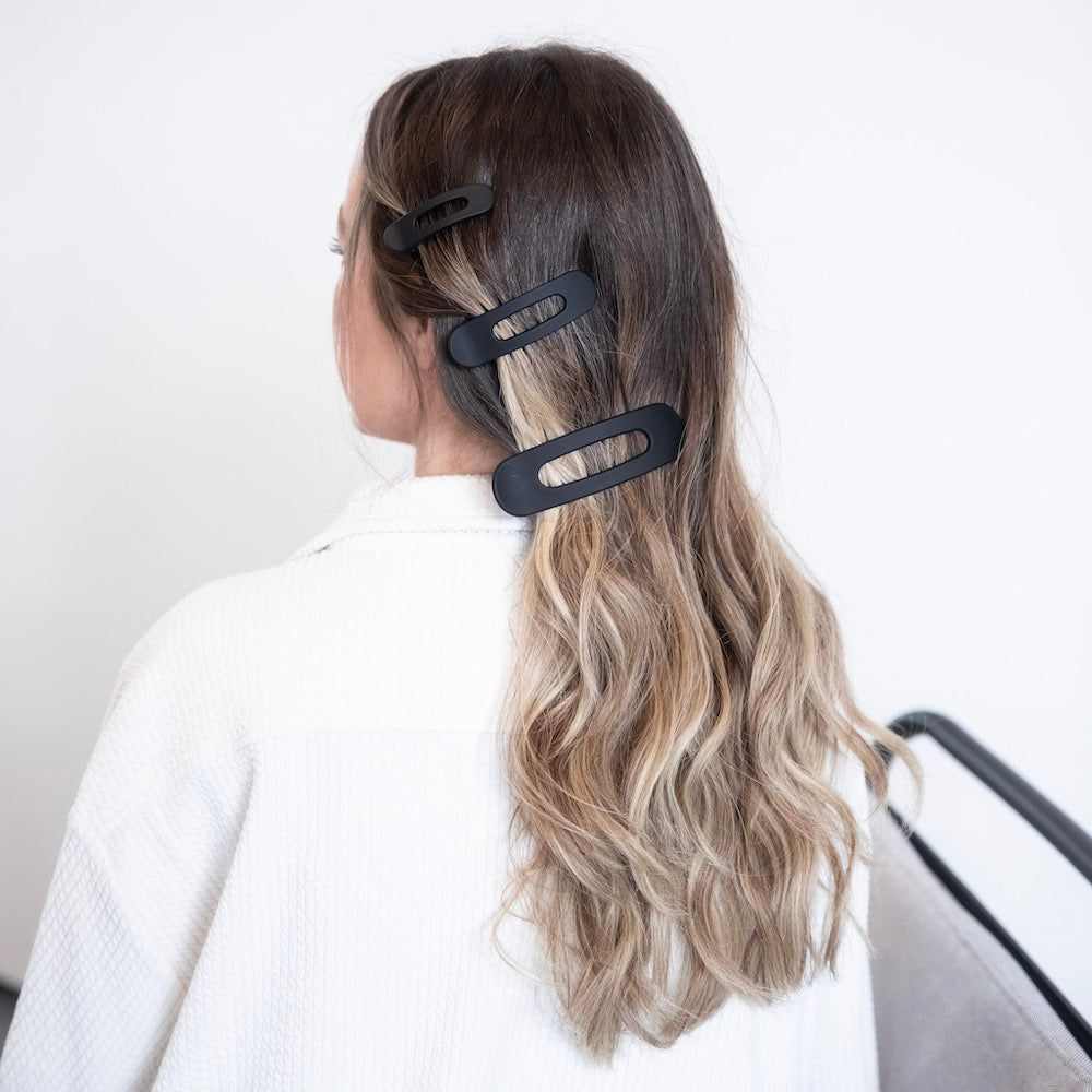 Mixed Size Flat Lay Clip Set - Black