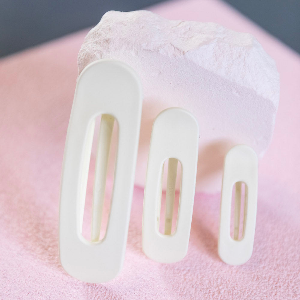 Mixed Size Flat Lay Clip Set - Cream