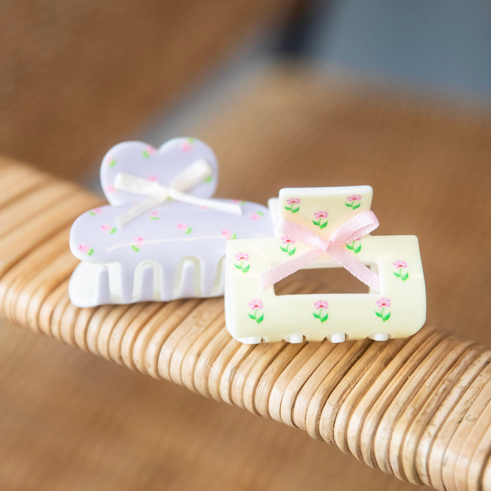 Medium Claw Clip Set - Bows + Flowers
