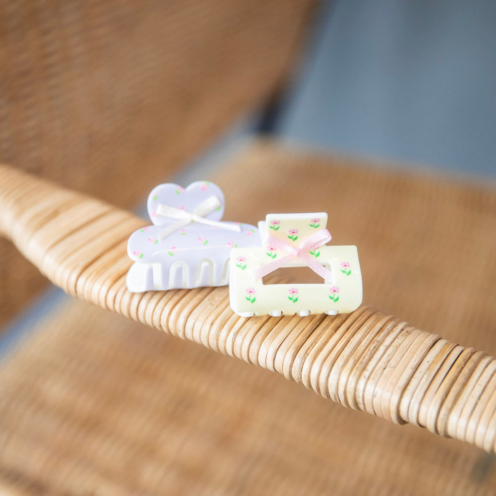 Medium Claw Clip Set - Bows + Flowers