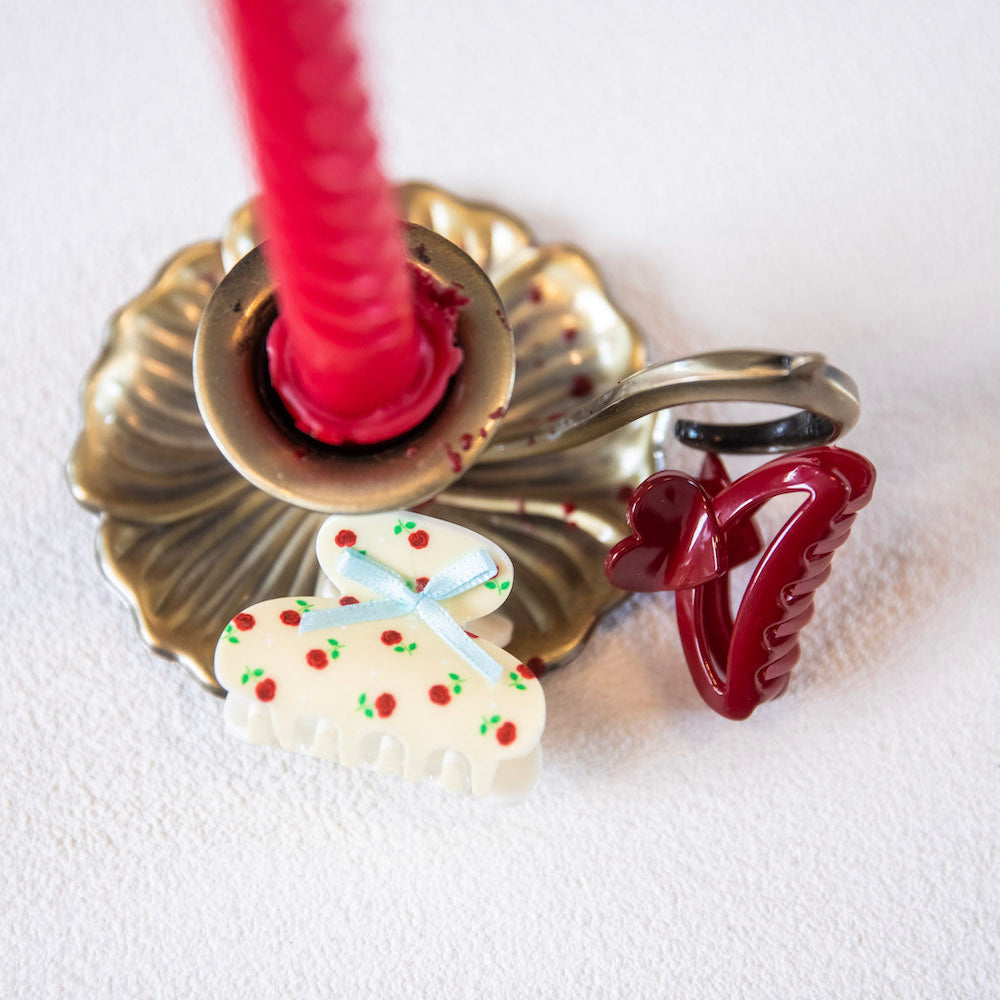 Medium Claw Clip Set - Flower + Heart
