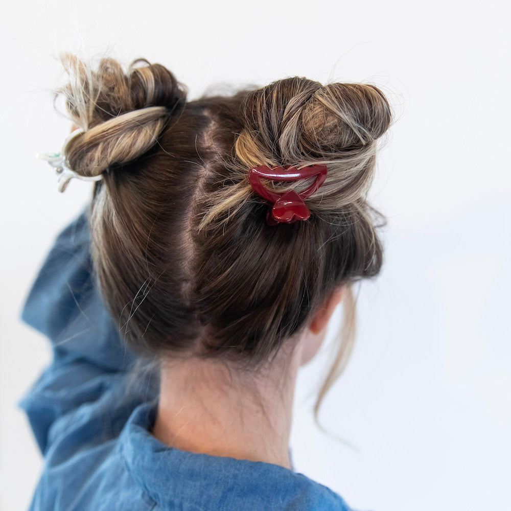 Medium Claw Clip Set - Flower + Heart