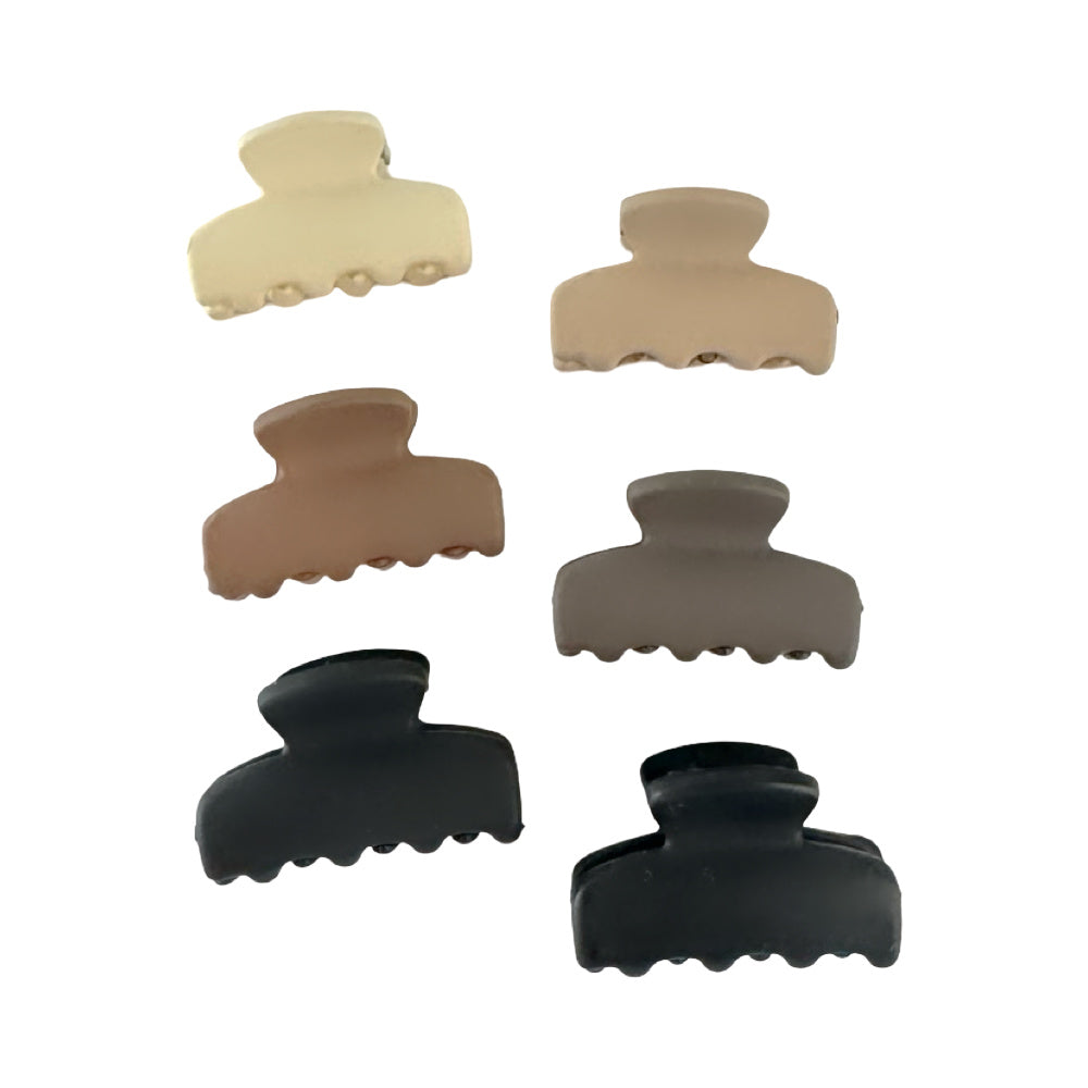 Mini Matte Claw Clip Set - Neutral