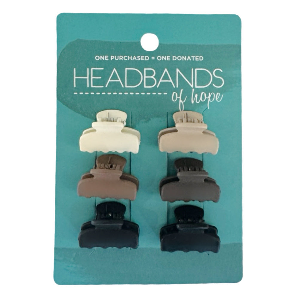 Mini Matte Claw Clip Set - Neutral