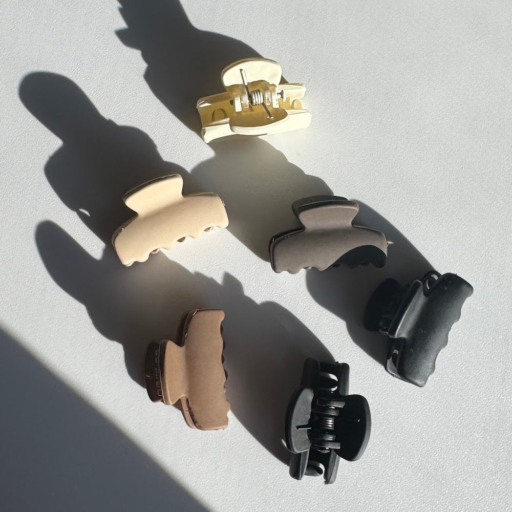 Mini Matte Claw Clip Set - Neutral