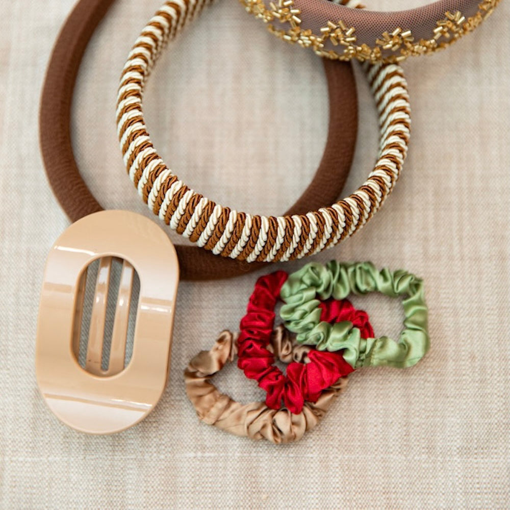 Classic Padded Rope Headband - Gold Ivory