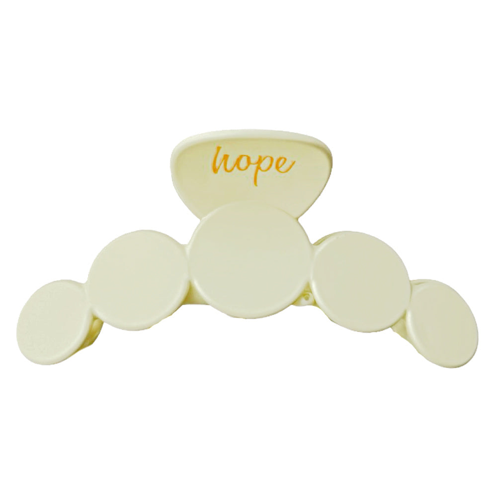Matte Dot Claw Clip  - Cream
