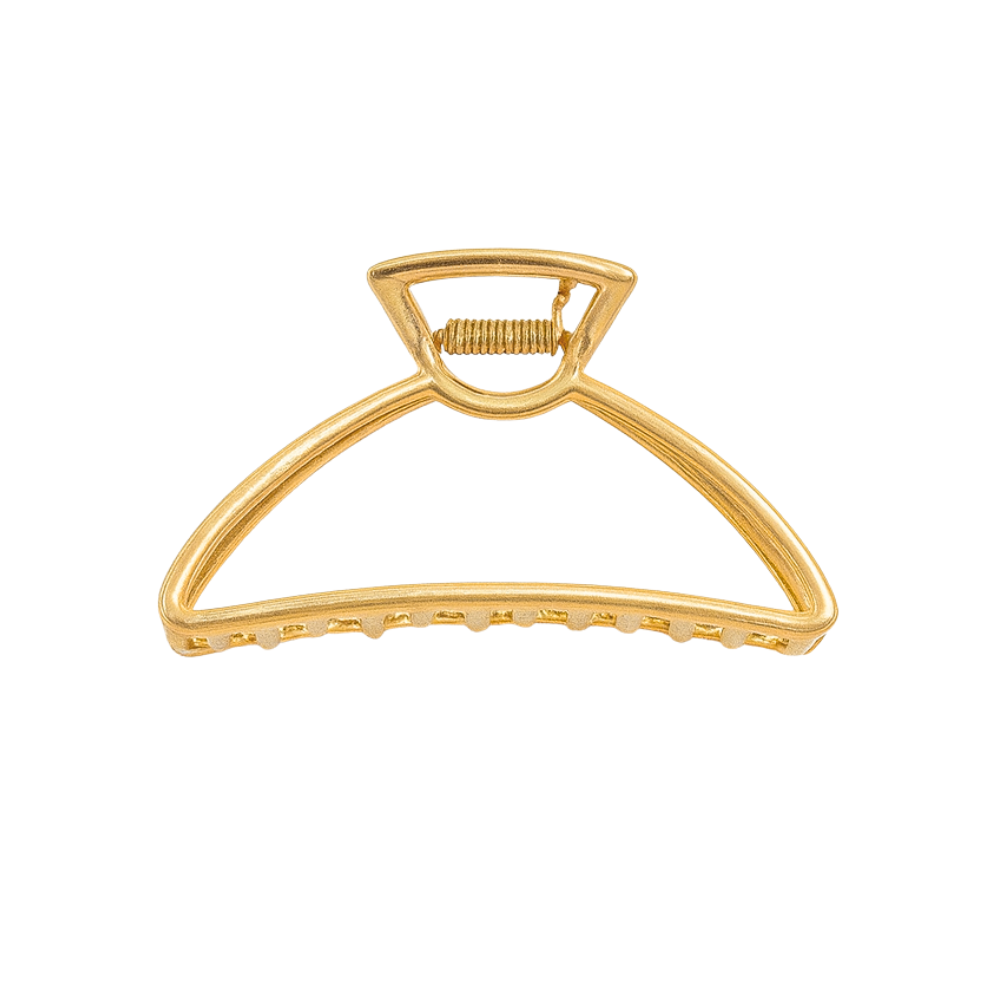Medium Triangle Claw Clip – Gold Metal