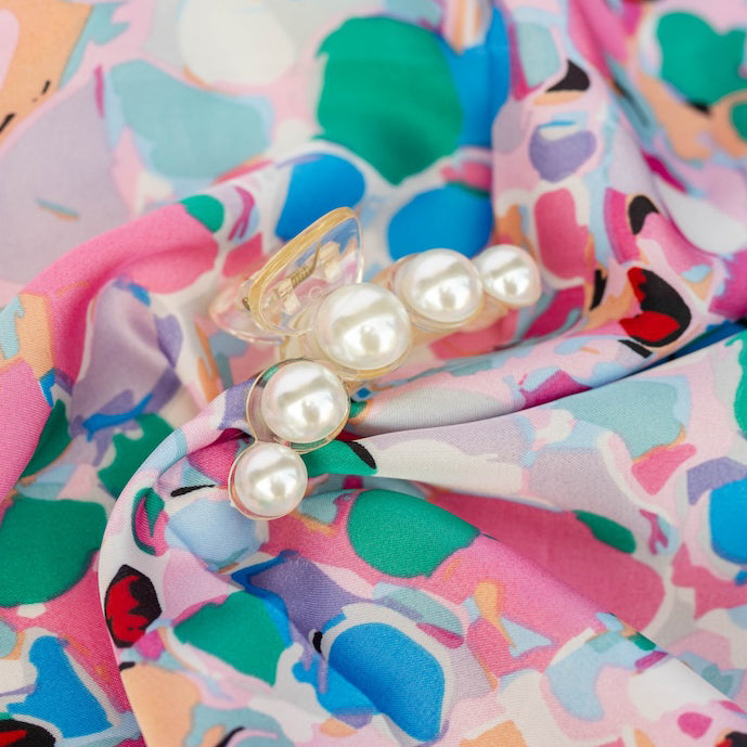 Small Dots Clip - Pearl White