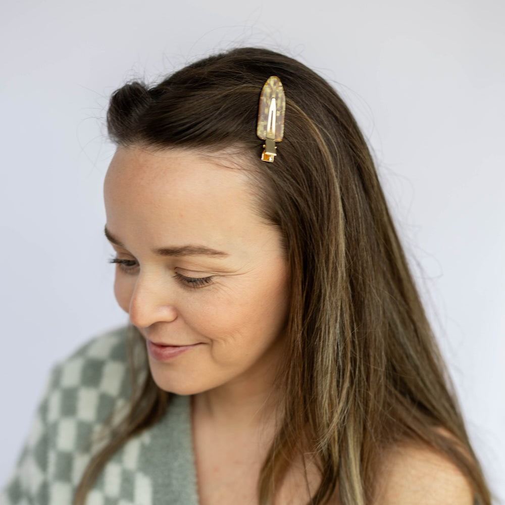 Creaseless Hair Clip Set of 2 - Brown