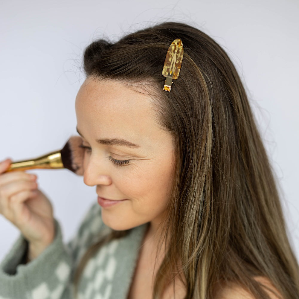 Creaseless Hair Clip Set of 2 - Brown