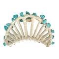 Raffia Seashell Hair Claw Clip - Teal