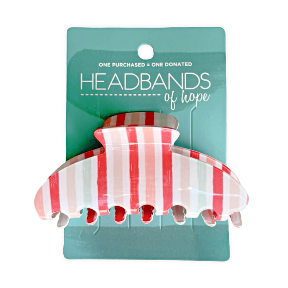 Medium Hair Claw Clip - Stripe Sunset