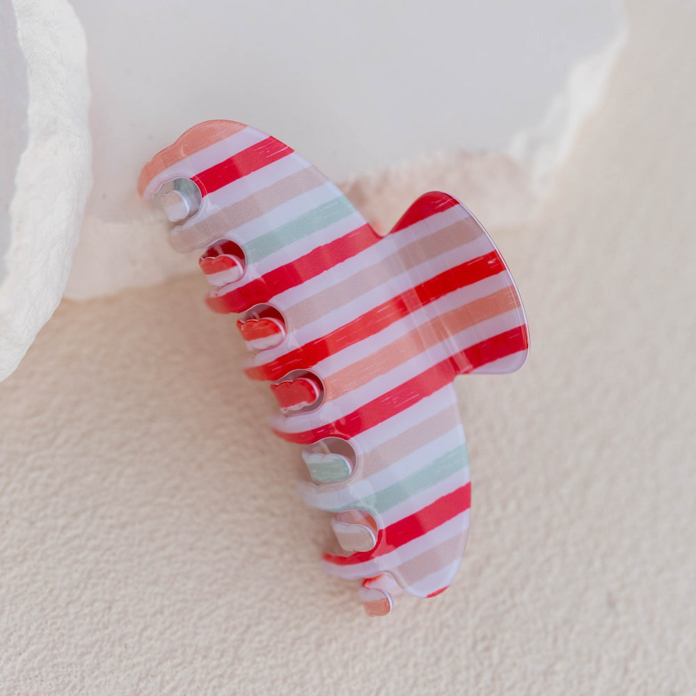 Medium Hair Claw Clip - Stripe Sunset