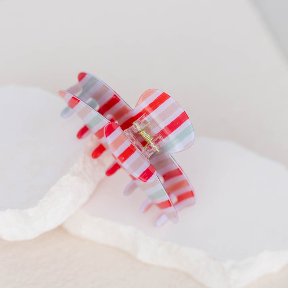 Medium Hair Claw Clip - Stripe Sunset