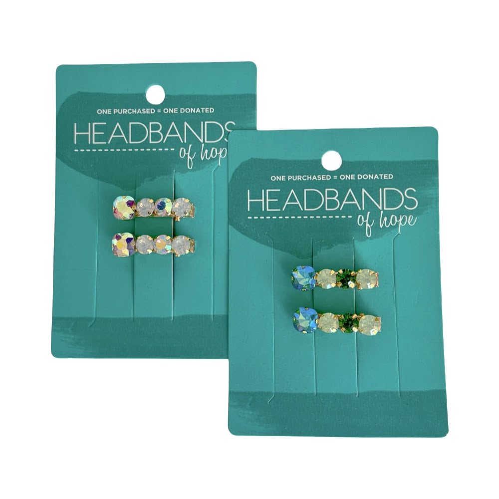 Small Barrette Hair Clip - White
