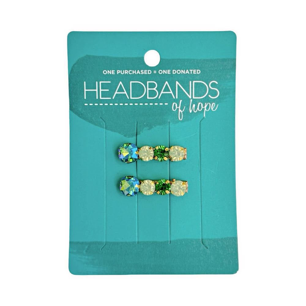 Small Barrette Hair Clip - Jade Green