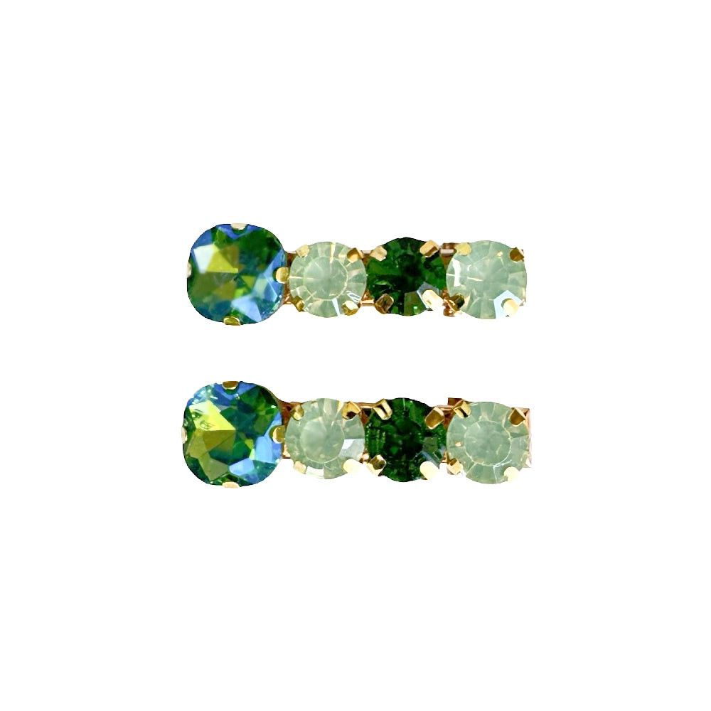 Small Barrette Hair Clip - Jade Green