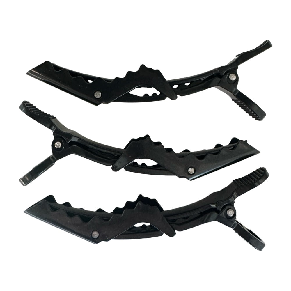 Crocodile Clip - Set of 3 - Black