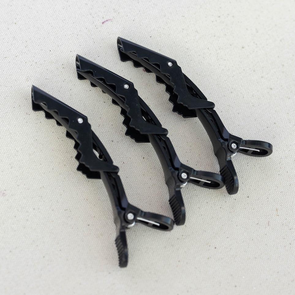 Crocodile Clip - Set of 3 - Black