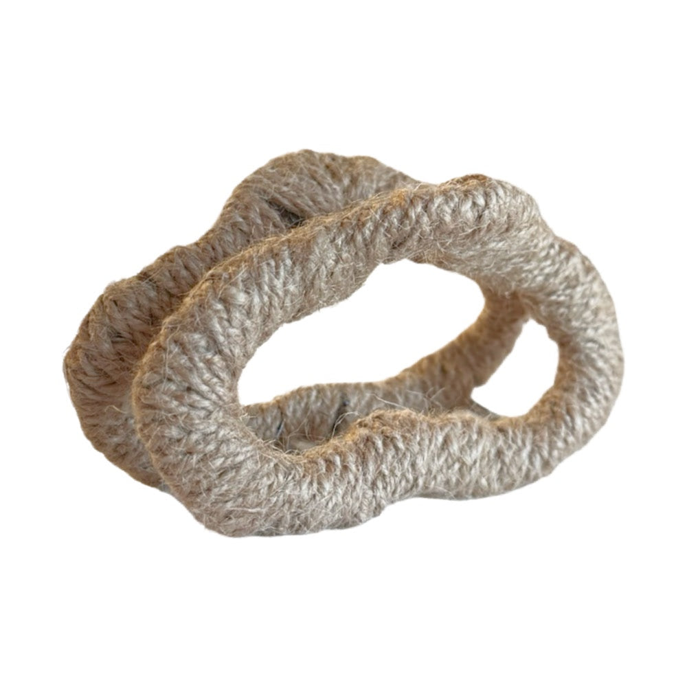 Large Oval Threaded Claw Clip - Tan