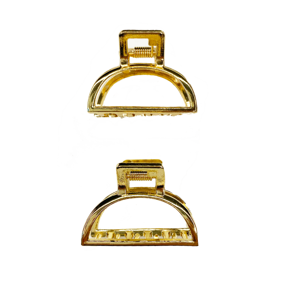 Mini Luxe Crescent Claw Clip Set – Gold