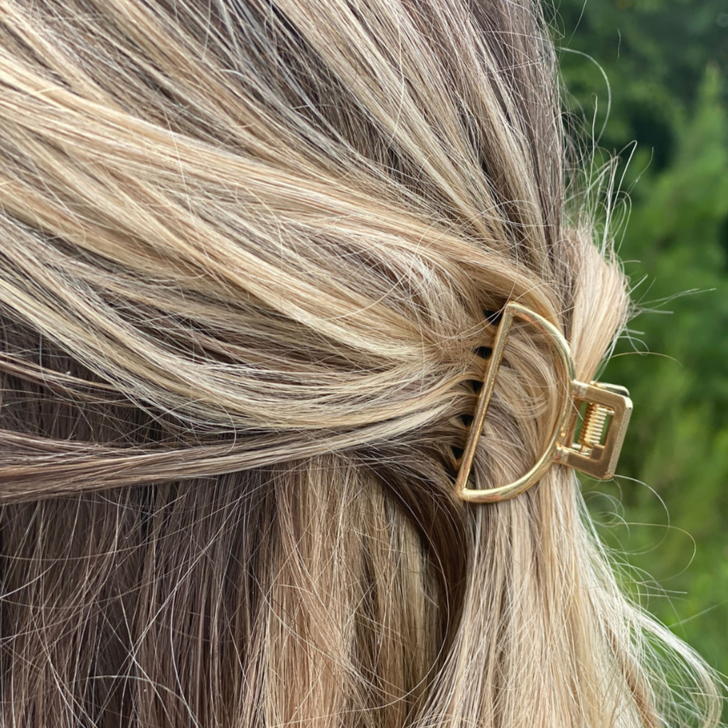 Mini Luxe Crescent Claw Clip Set – Gold