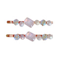 Bobby Pin Set of 2  - Blush Gemstone