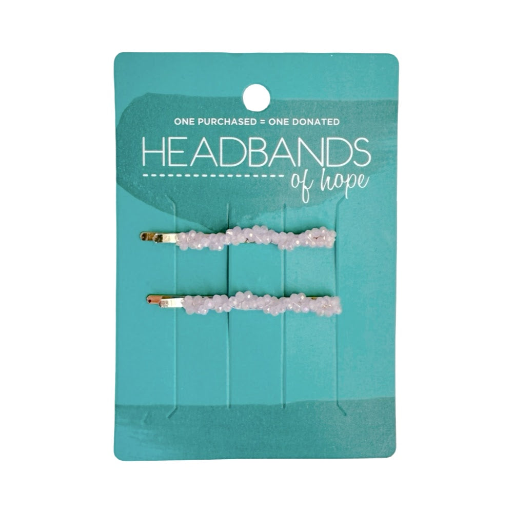 Bobby Pin Set of 2  - Rose Quartz