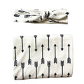 Black Arrow Swaddle + Headband Set