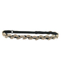 Black Rhinestone Leaf Headband