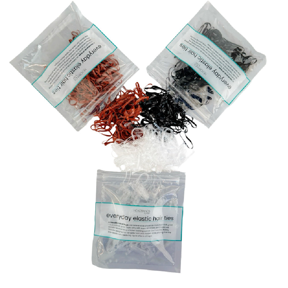 No Snag Elastic Hair Ties - 300 pc/bag
