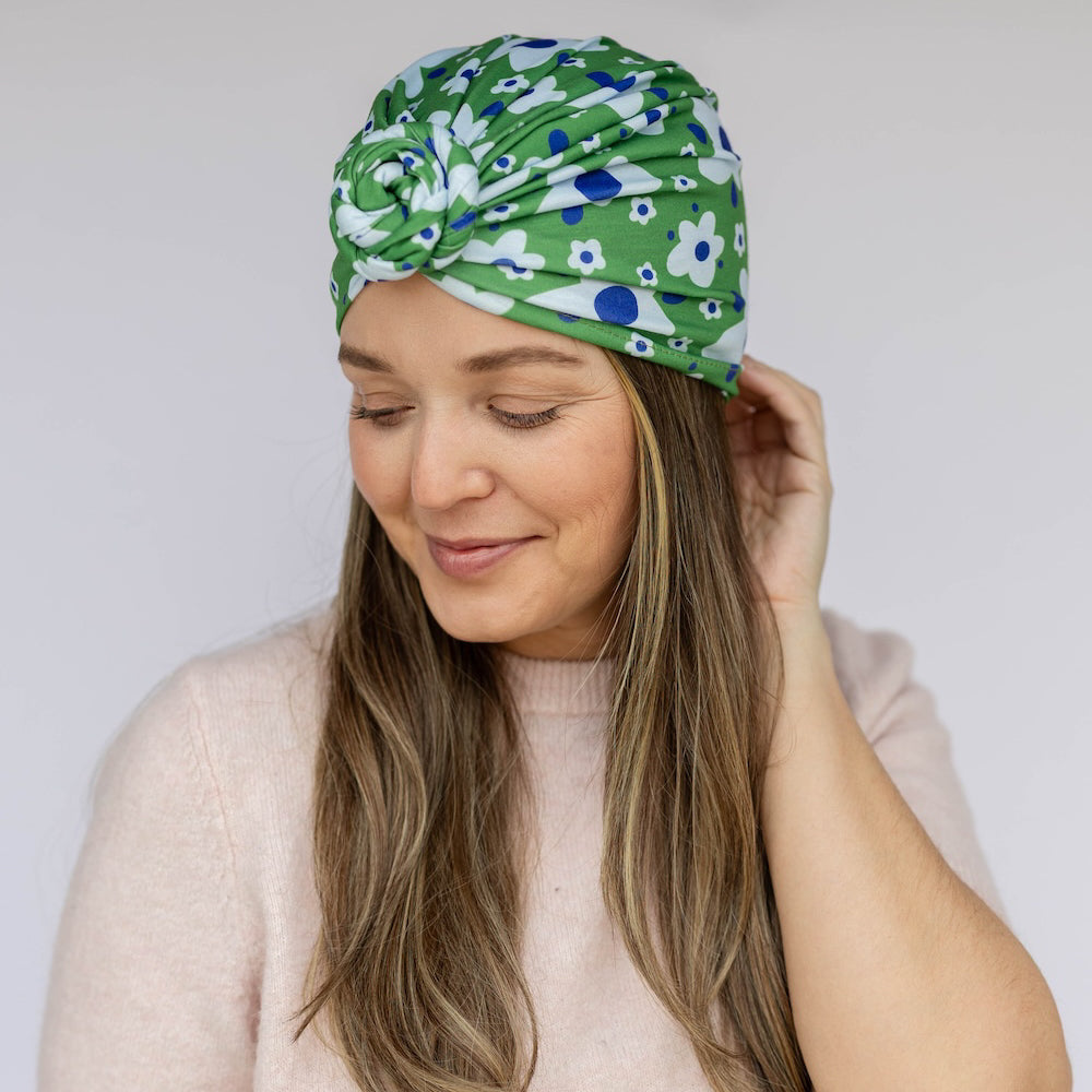 Luxe Bamboo Hope Full Coverage Turban - St. Baldrick's Floral