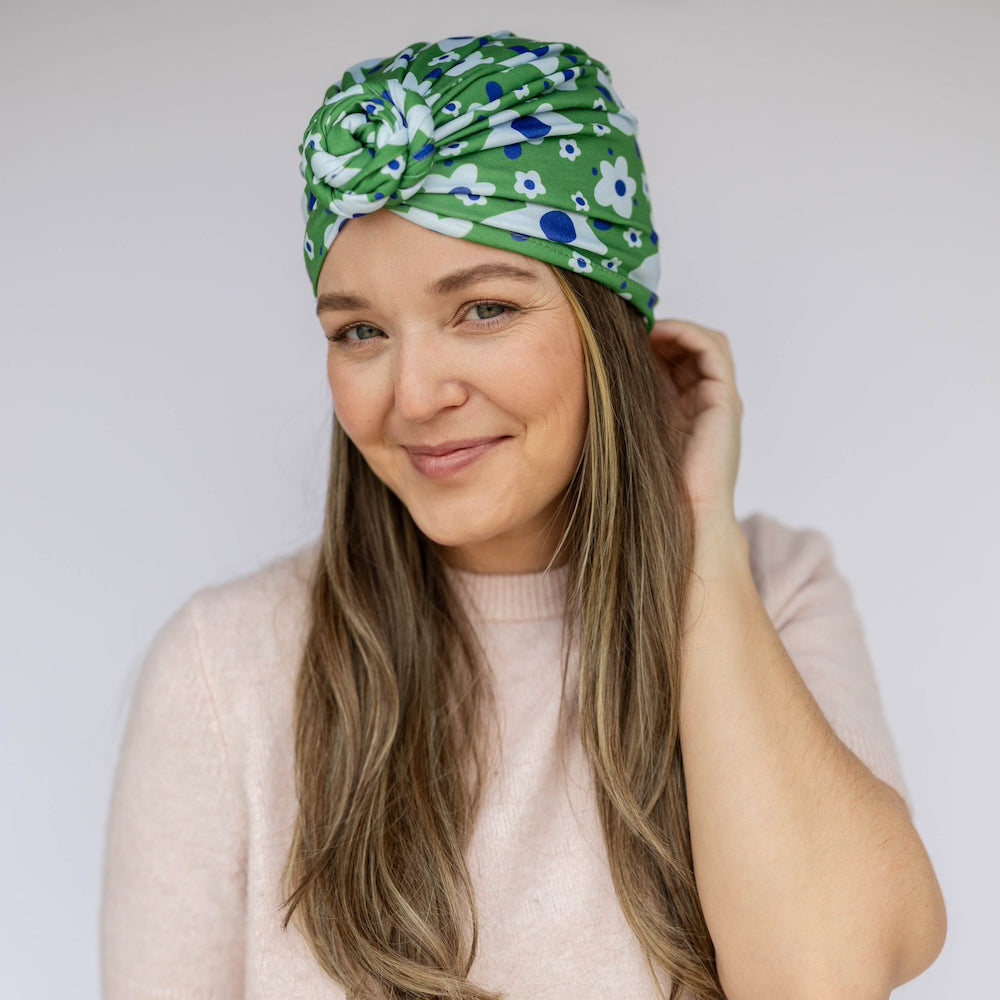 Luxe Bamboo Hope Full Coverage Turban - St. Baldrick's Floral