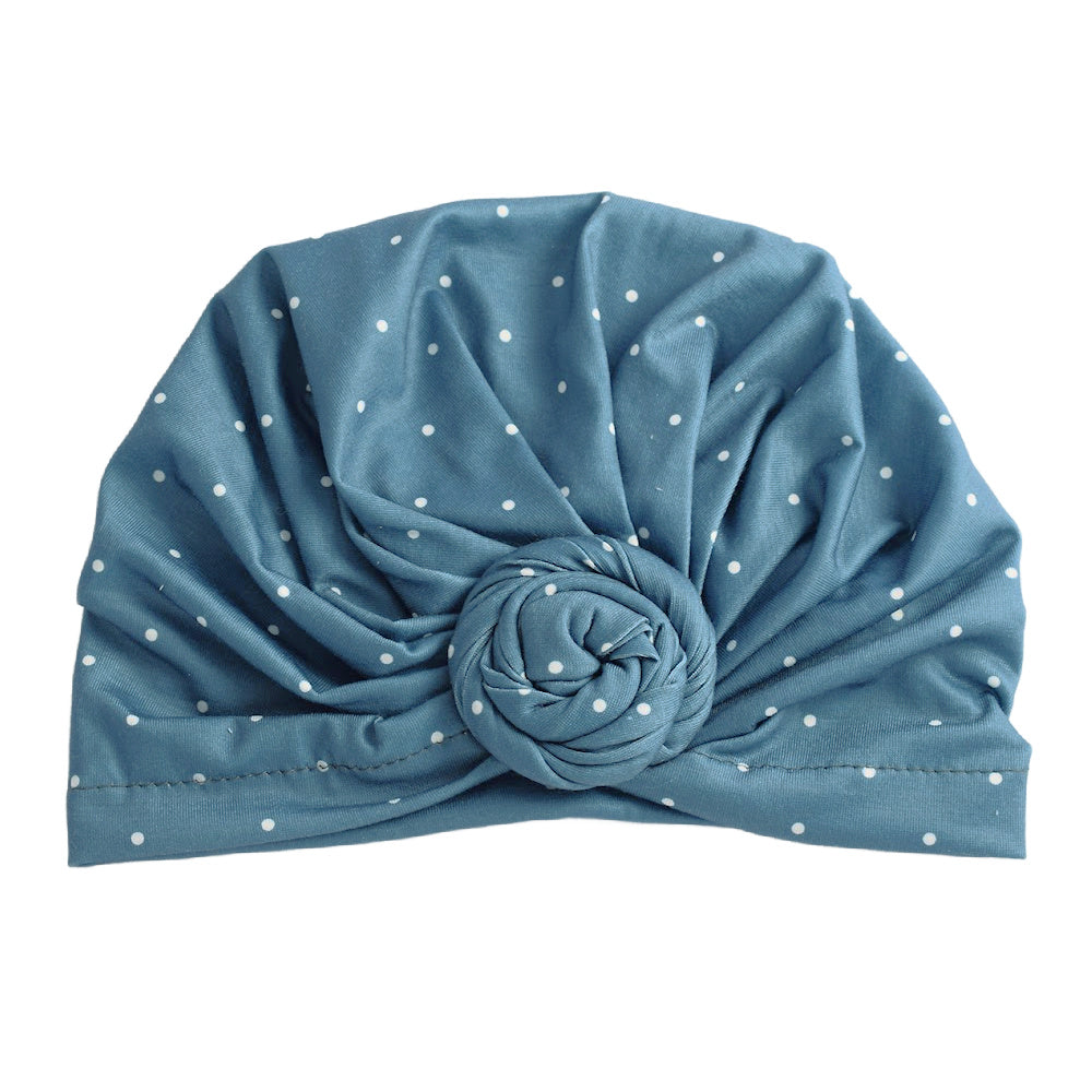 Women's Luxe Bamboo Hope Turban - Dark Jade Polka Dot