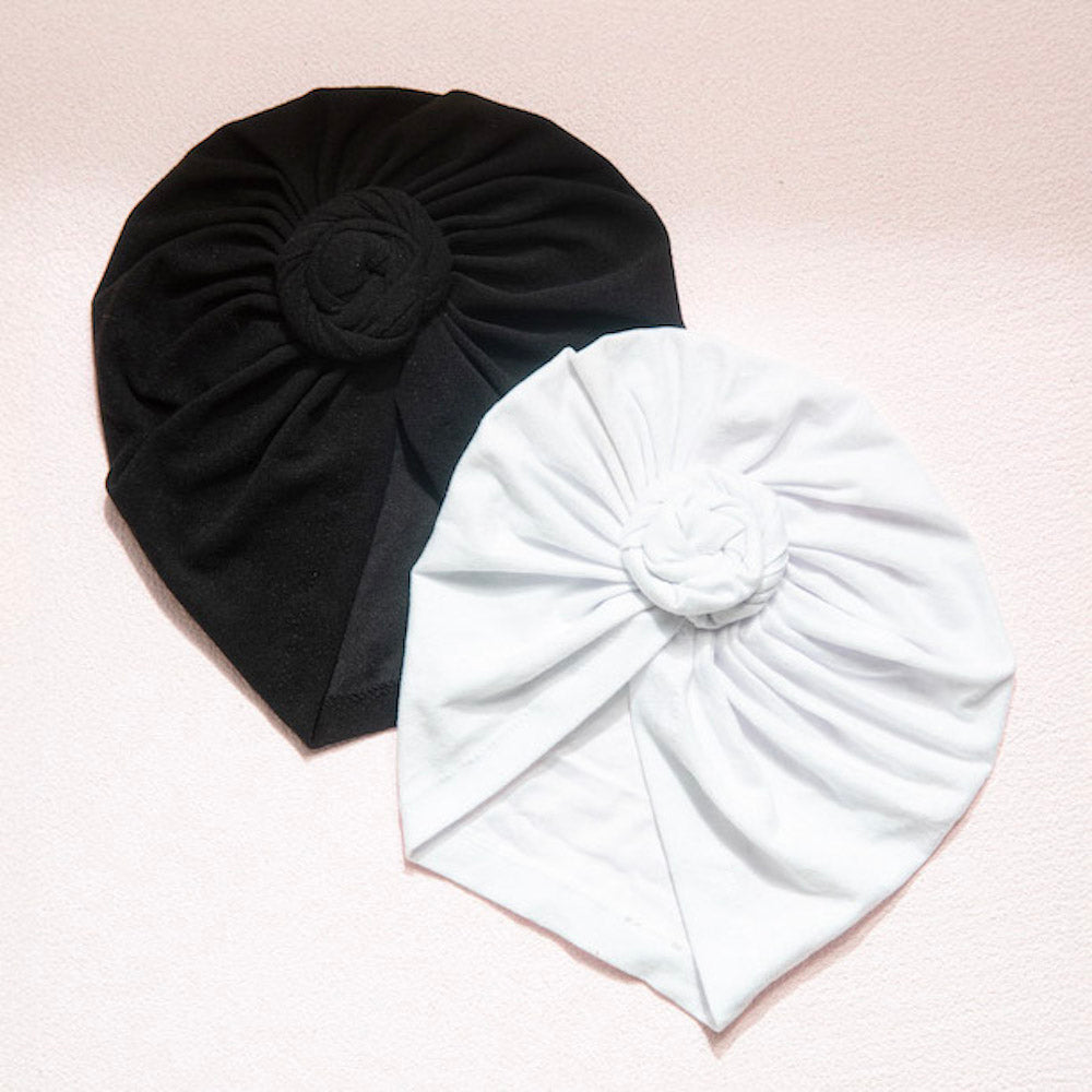 Adult Full Coverage Tube Turban - Black