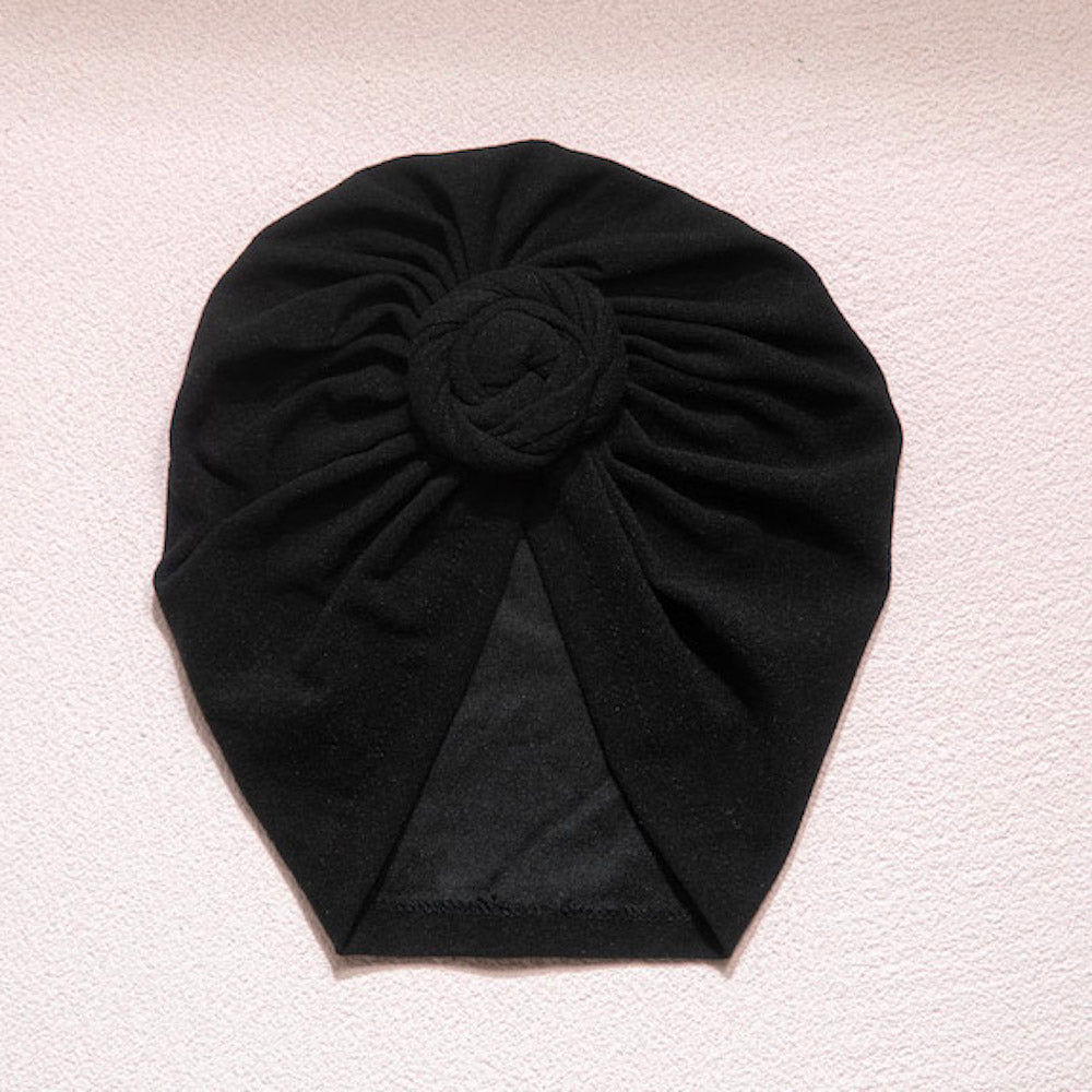 Adult Full Coverage Tube Turban - Black