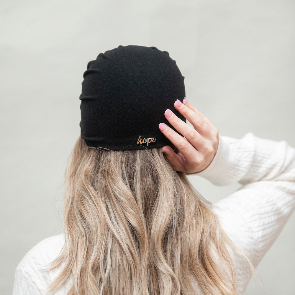 Adult Full Coverage Tube Turban - Black