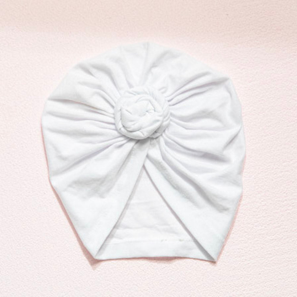 Adult Full Coverage Tube Turban - White