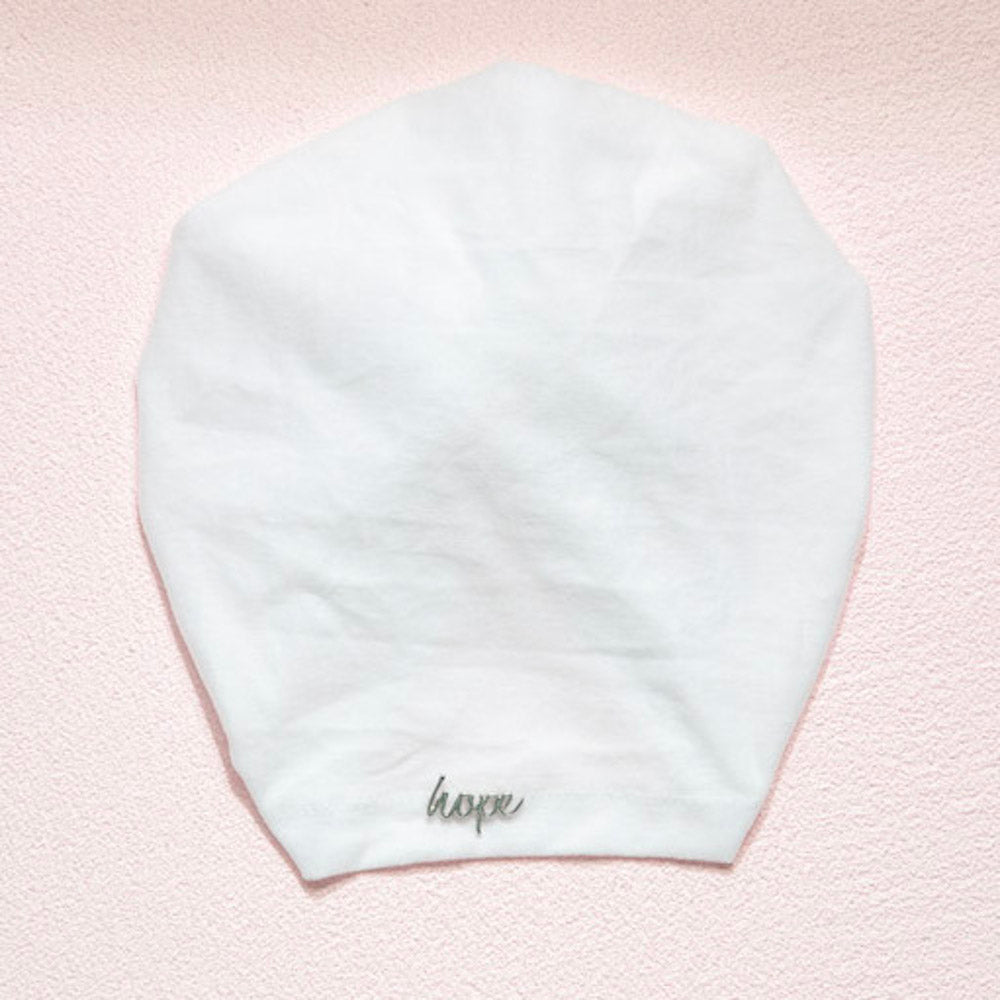 Adult Full Coverage Tube Turban - White