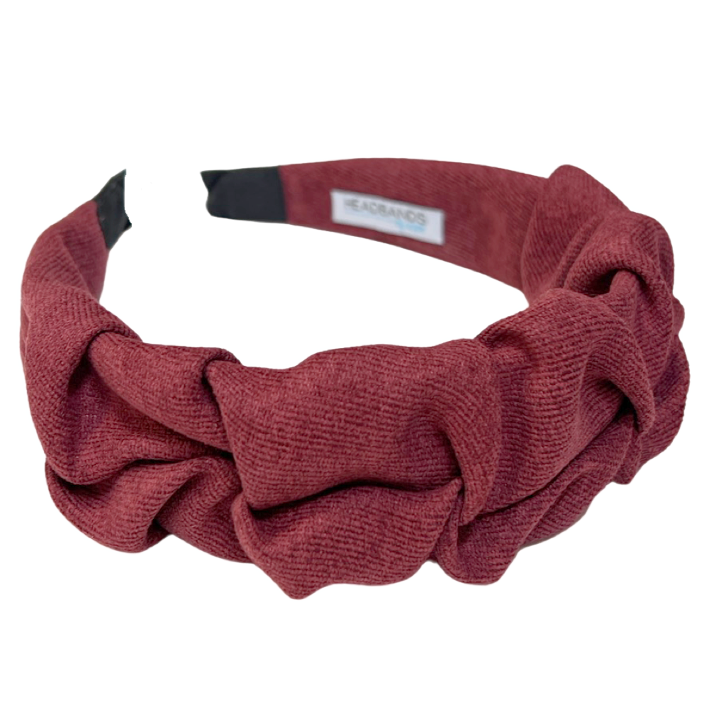 Traditional Textured Headband - Maroon