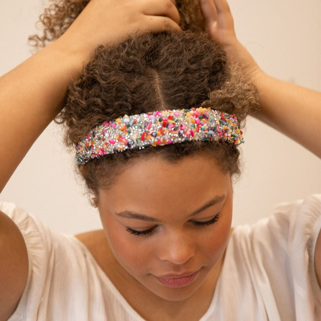 All That Glitters Headband - Multi + Silver