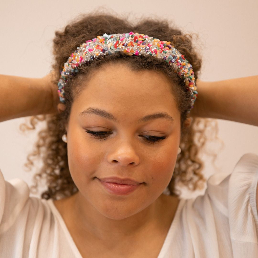 All That Glitters Headband - Multi + Silver