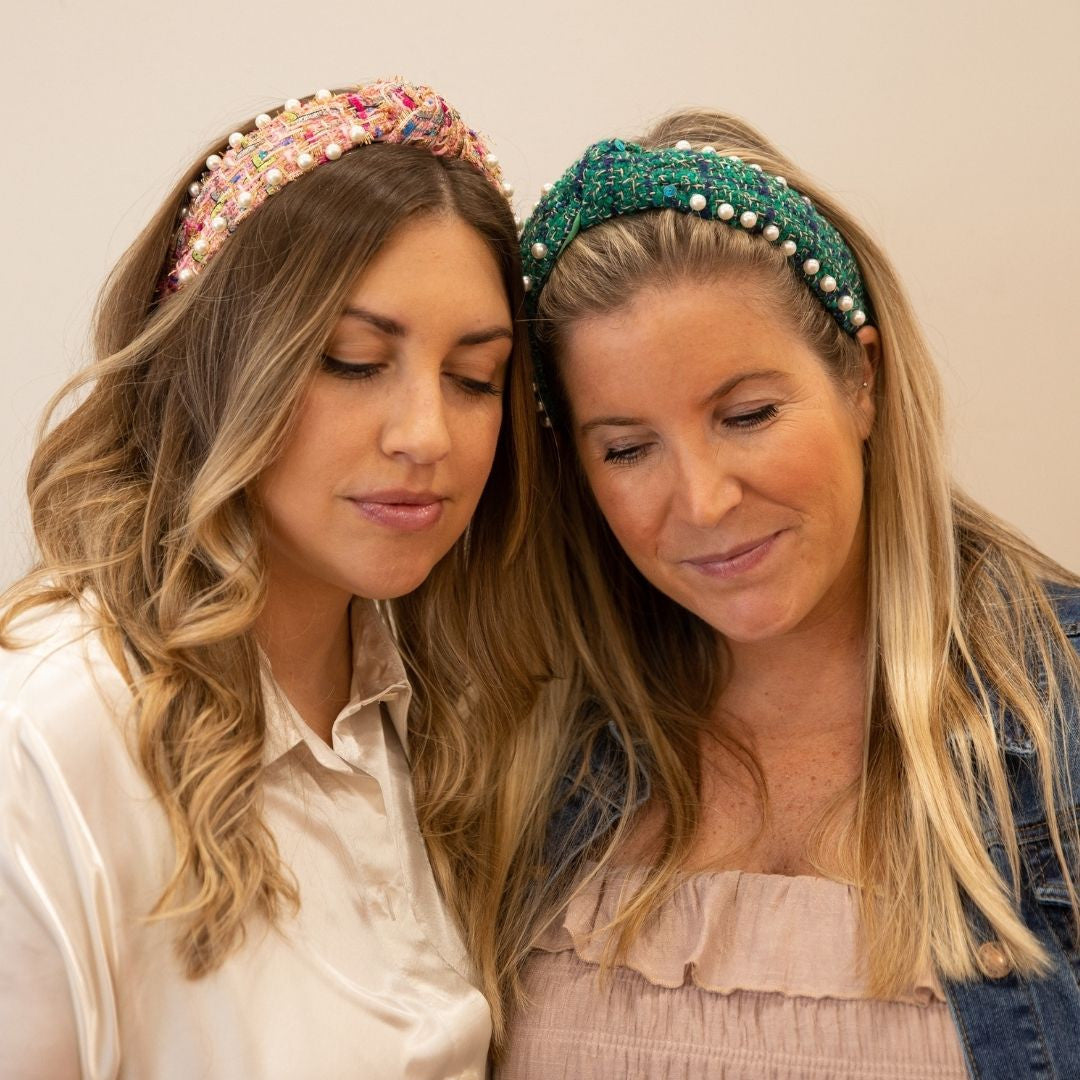 It Girl Pearl Headband - Pink