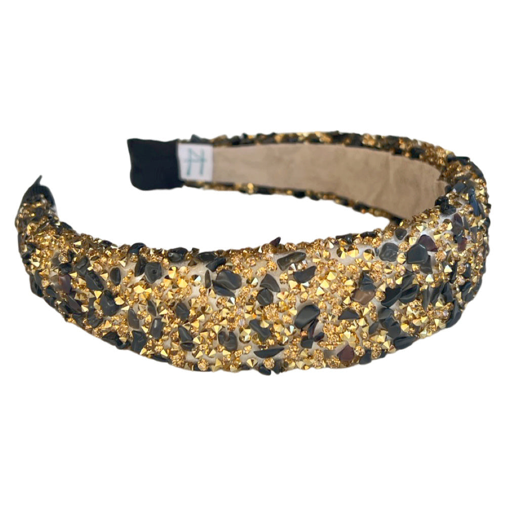 All That Glitters Headband - Black + Gold