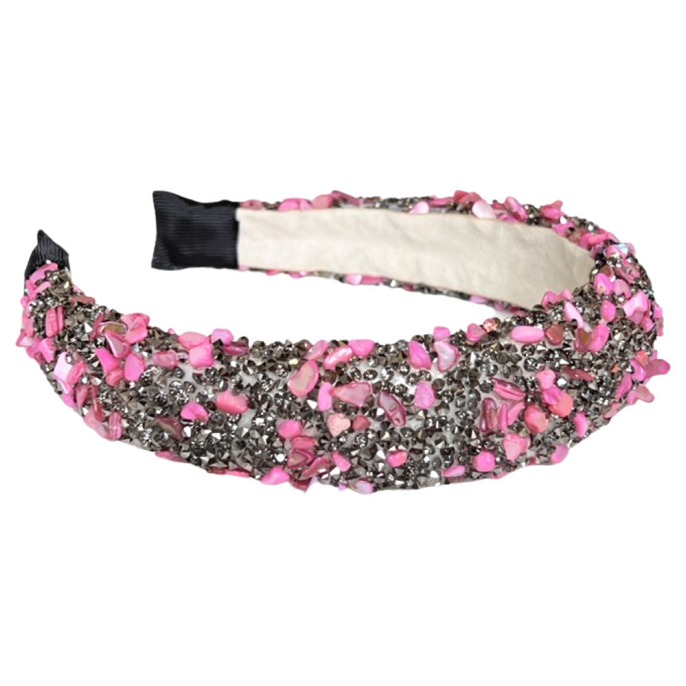 All that Glitters Headband - Pink + Black