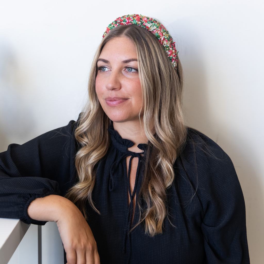 Limited Edition All That Glitters Headband - Christmas Red + Green
