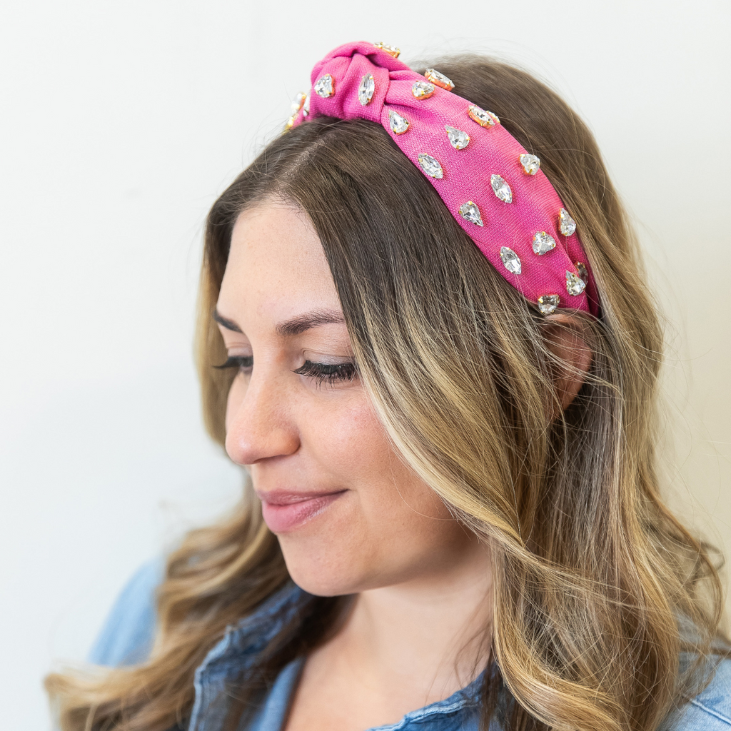 Traditional Woven Headband - Hot Pink