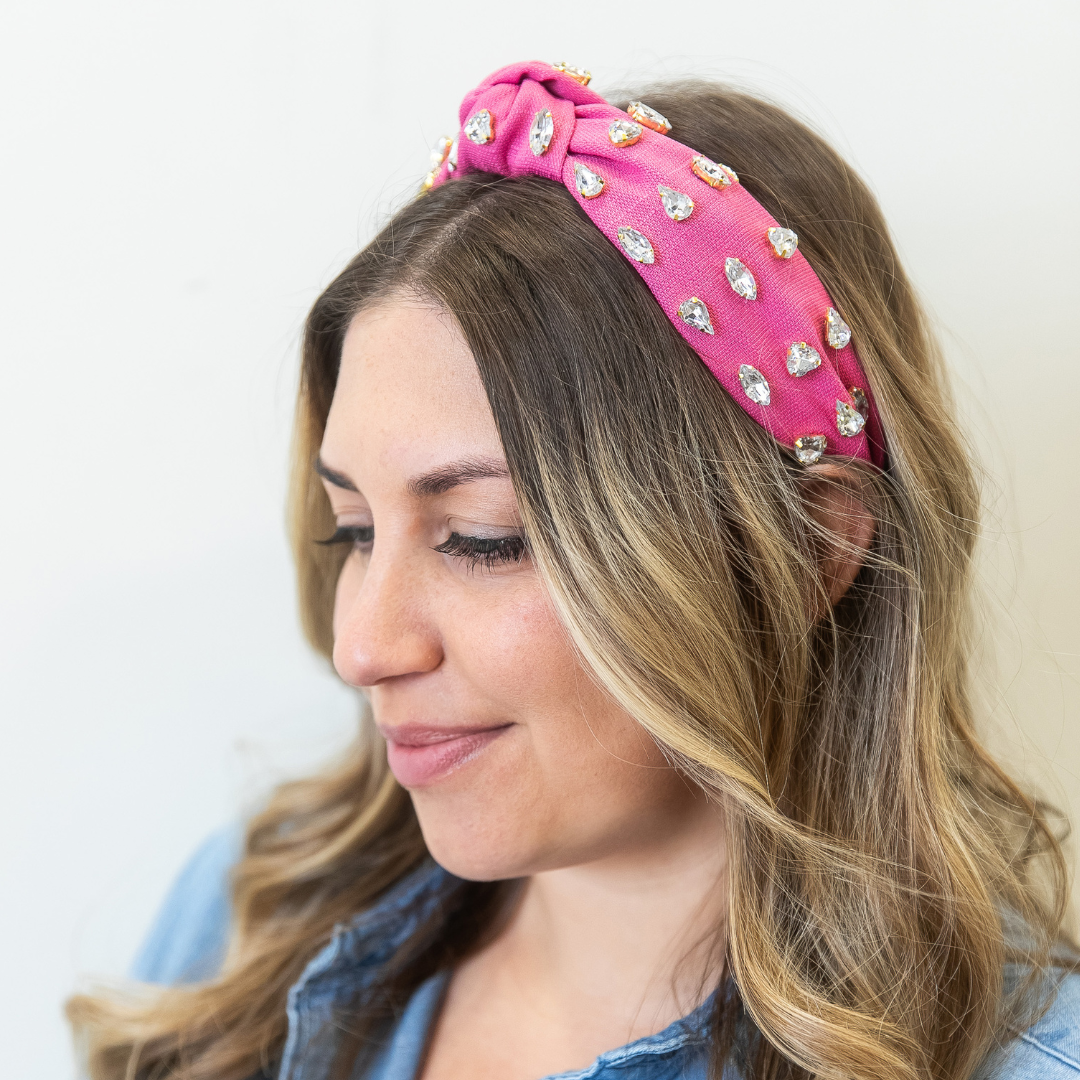 Traditional Woven Headband - Hot Pink